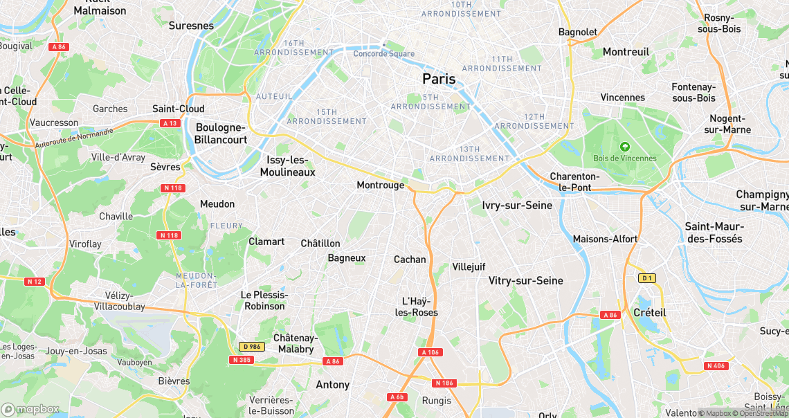 Localisation de la voiture à Montrouge