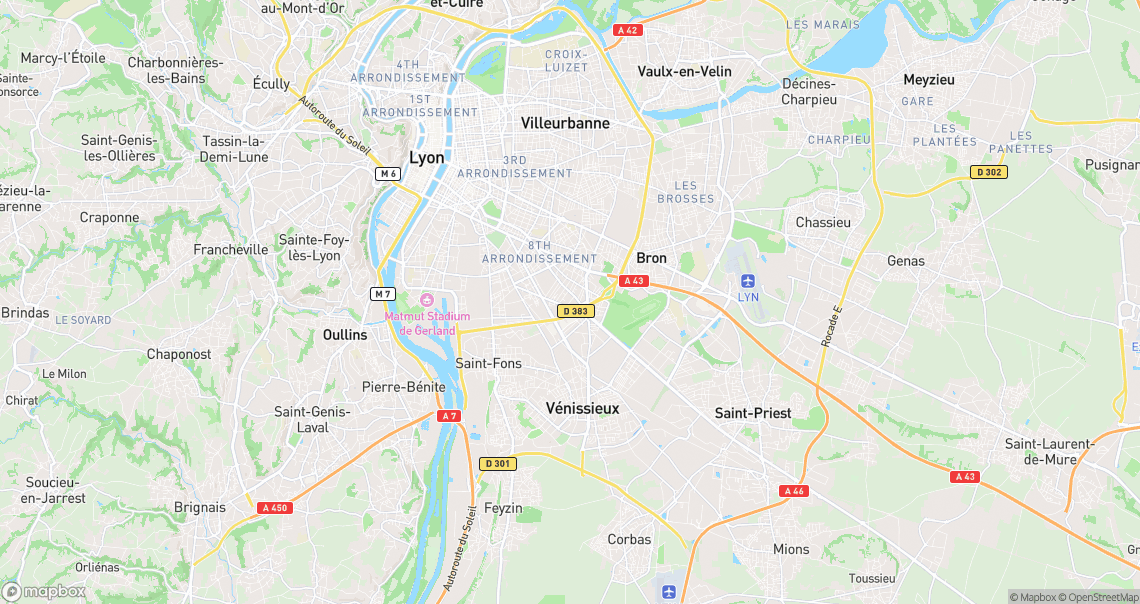 Localisation de la voiture à Lyon
