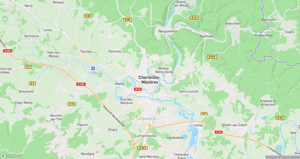 Localisation de la voiture à Charleville-Mézières