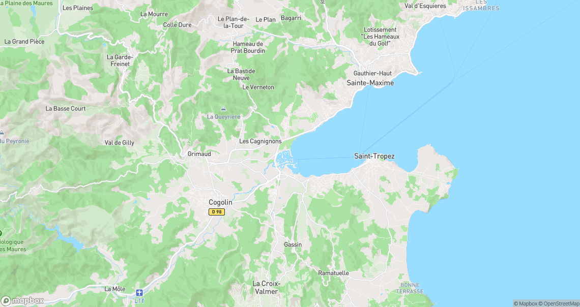 Localisation de la voiture à Grimaud
