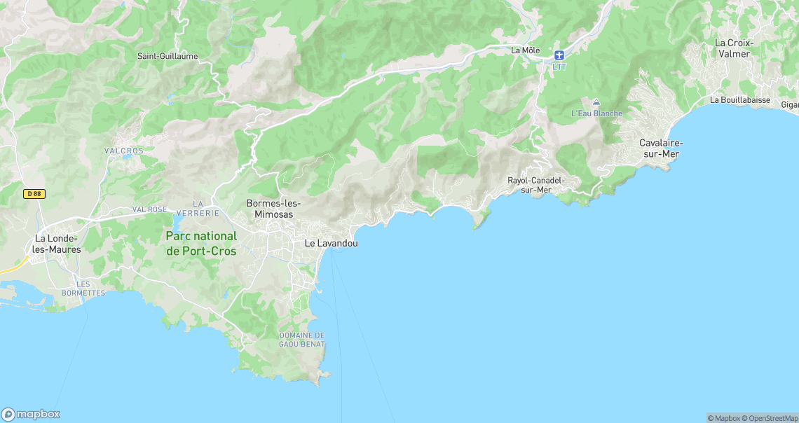 Localisation de la voiture à Le Lavandou