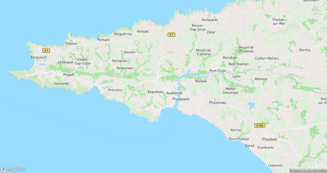 Localisation de la voiture à Audierne