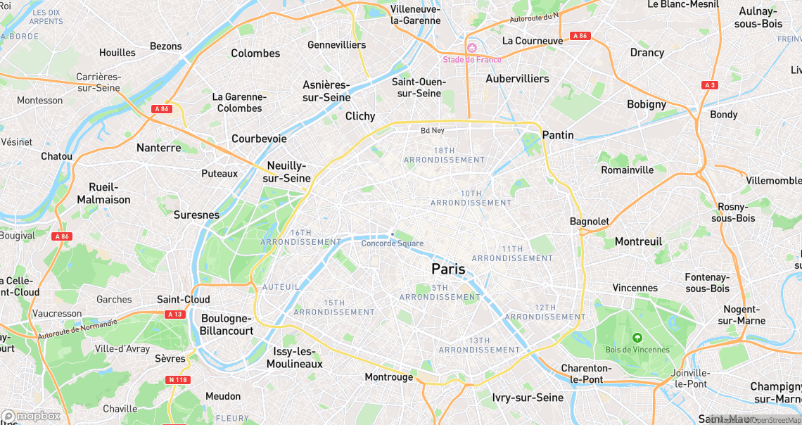 Localisation de la voiture à Paris