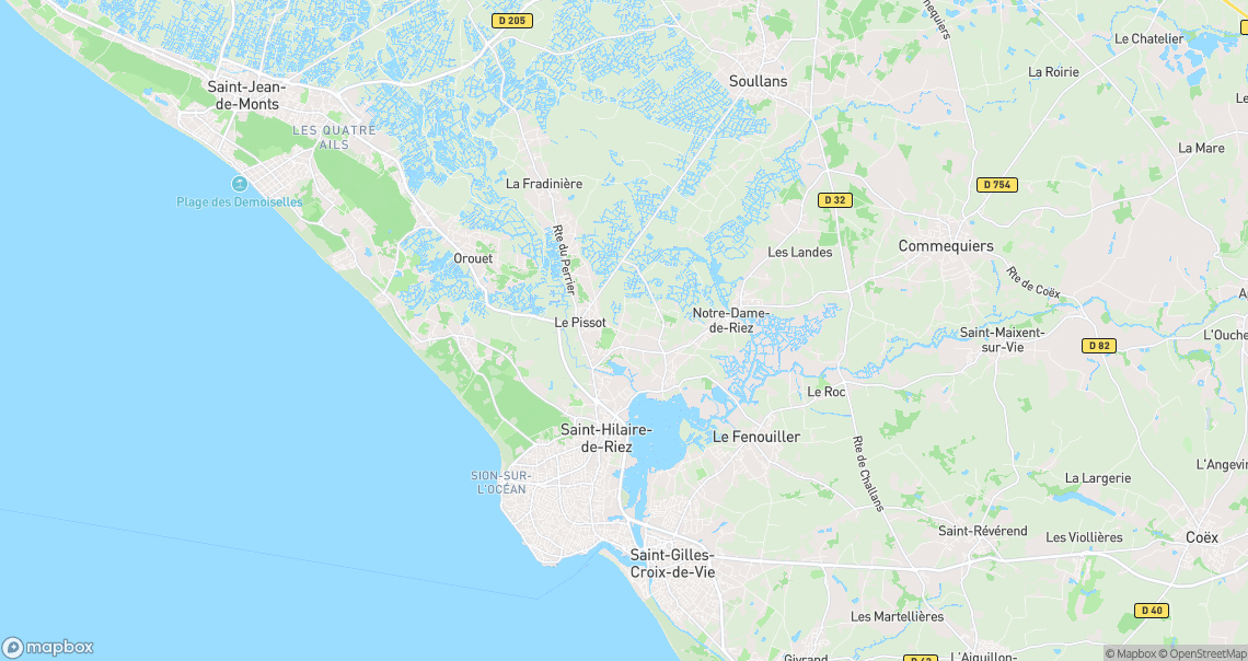 Localisation de la voiture à Saint-Hilaire-de-Riez