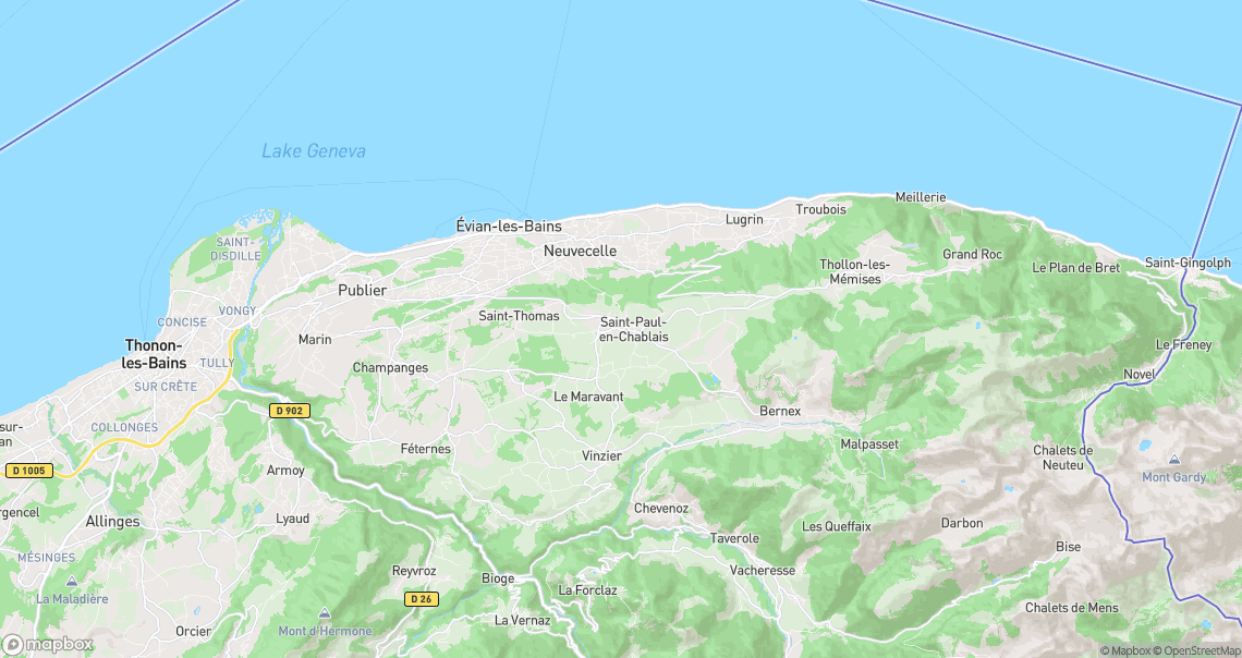 Localisation de la voiture à Saint-Paul-en-Chablais