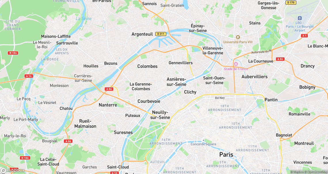 Localisation de la voiture à Courbevoie