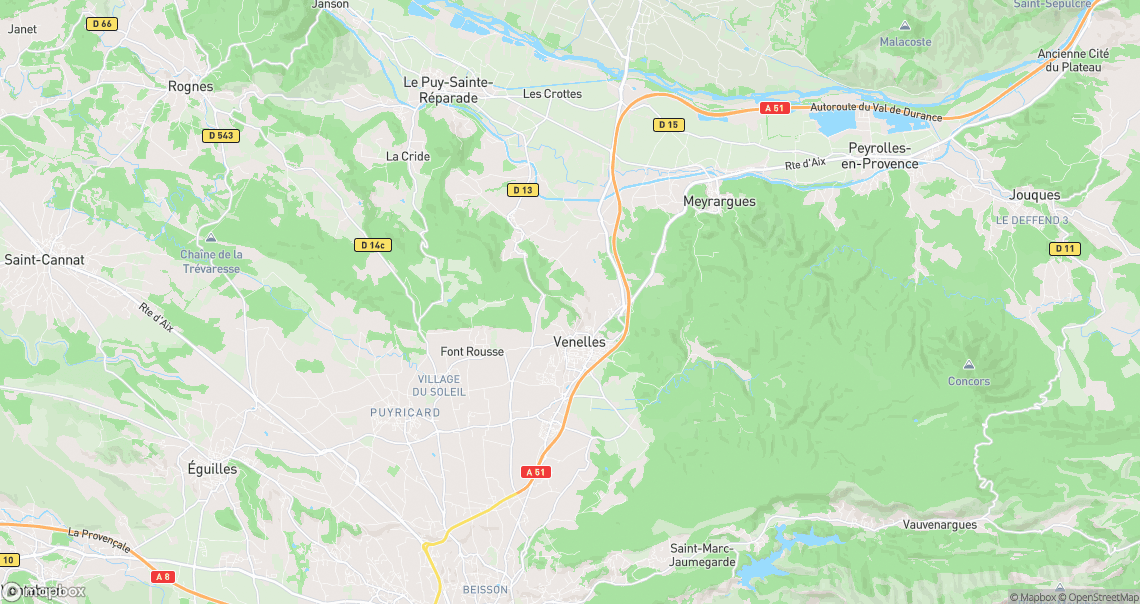 Localisation de la voiture à Venelles