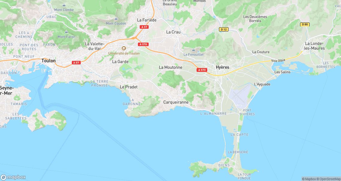 Localisation de la voiture à Carqueiranne