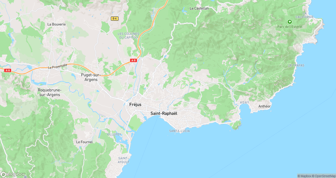 Localisation de la voiture à Saint-Raphaël