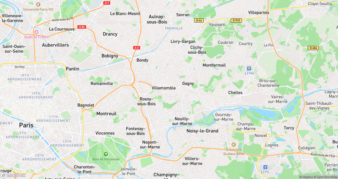 Localisation de la voiture à Villemomble