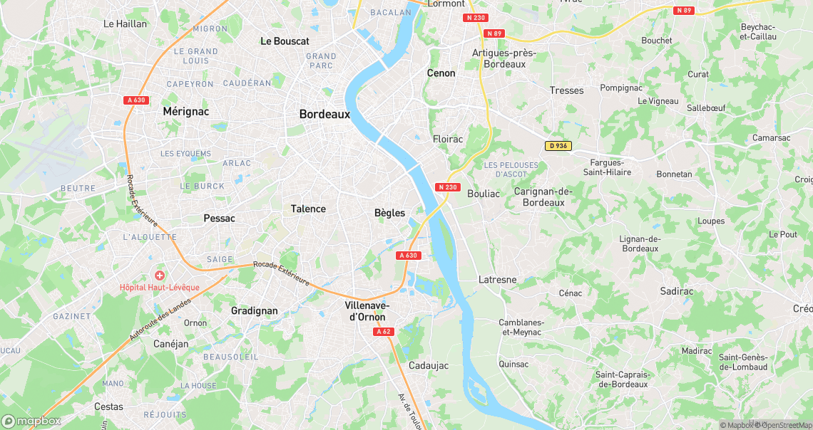 Localisation de la voiture à Bègles