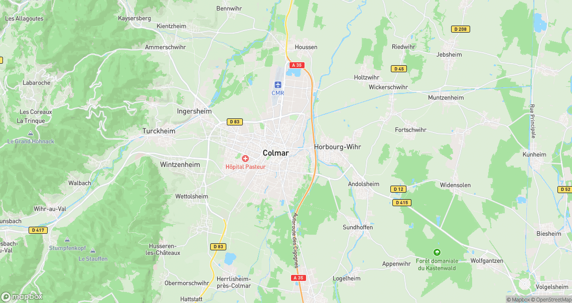 Localisation de la voiture à Colmar
