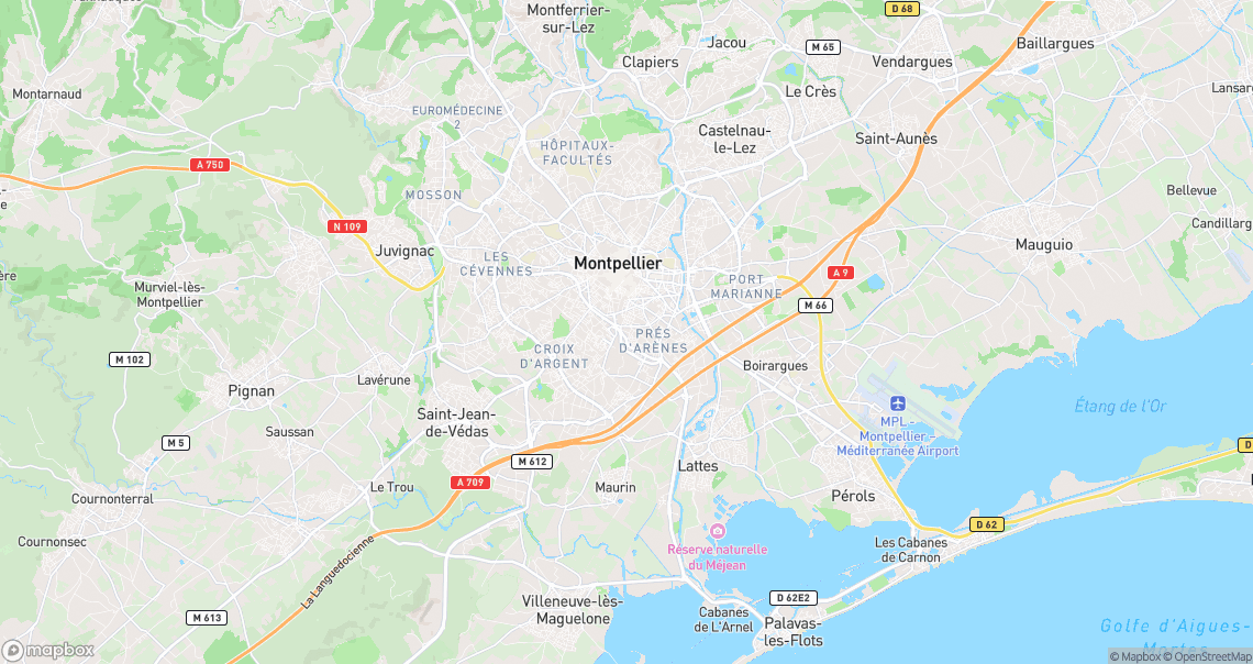 Localisation de la voiture à Montpellier