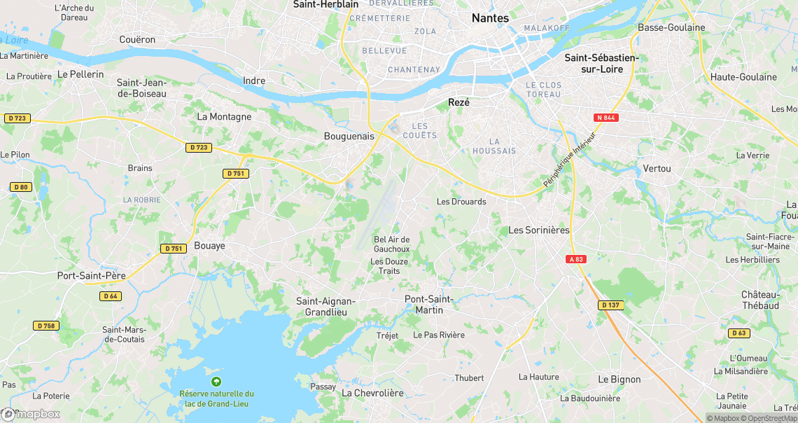 Localisation de la voiture à Saint-Aignan-Grandlieu