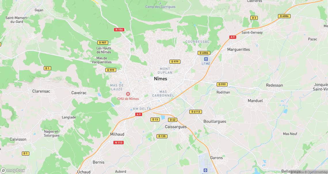 Localisation de la voiture à Nîmes
