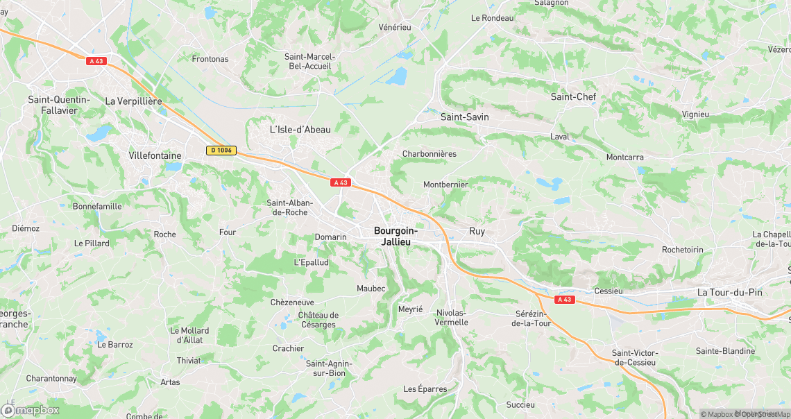 Localisation de la voiture à Bourgoin-Jallieu