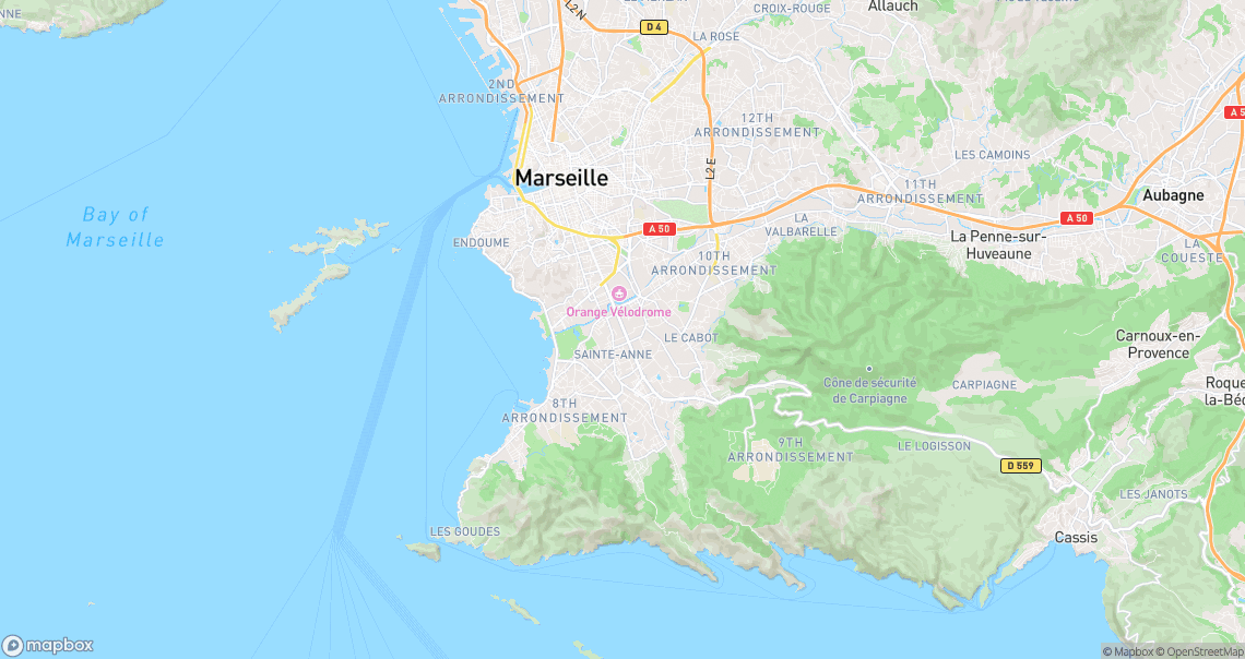 Localisation de la voiture à Marseille