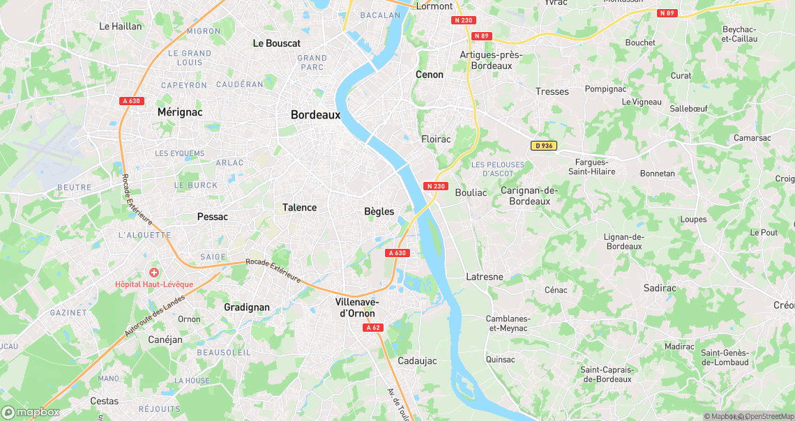 Localisation de la voiture à Bègles
