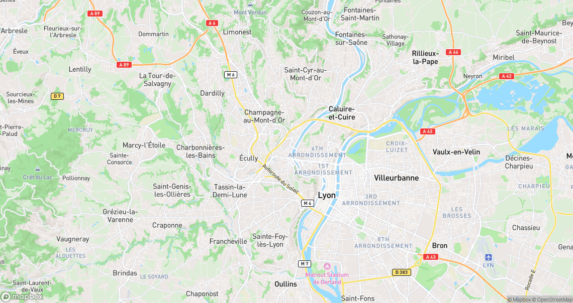 Localisation de la voiture à Lyon