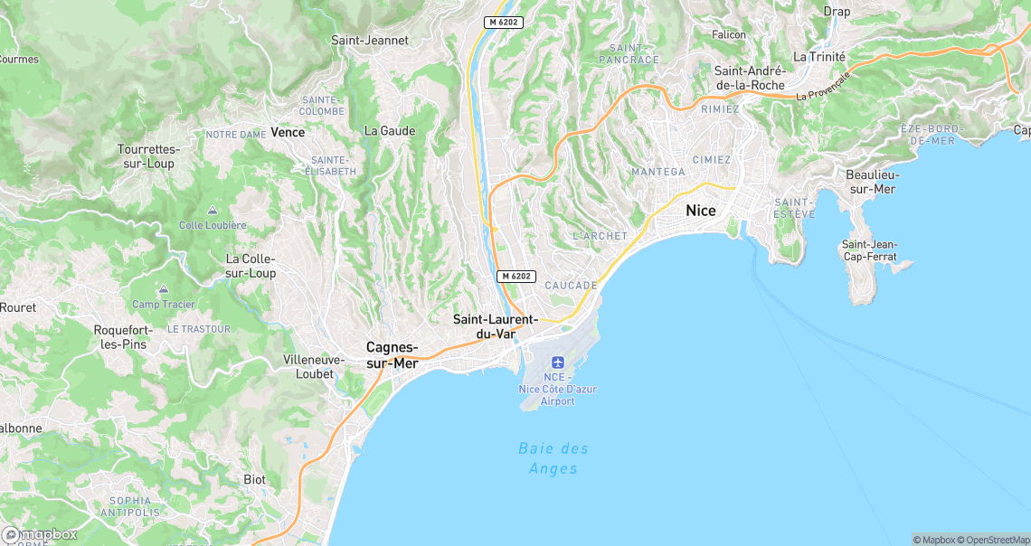Localisation de la voiture à Nice