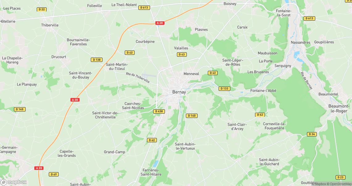 Localisation de la voiture à Bernay