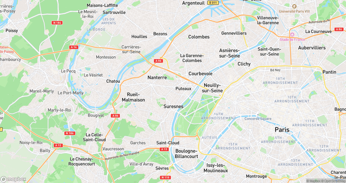 Localisation de la voiture à Puteaux
