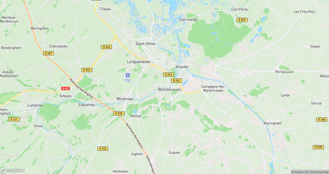 Localisation de la voiture à Blendecques