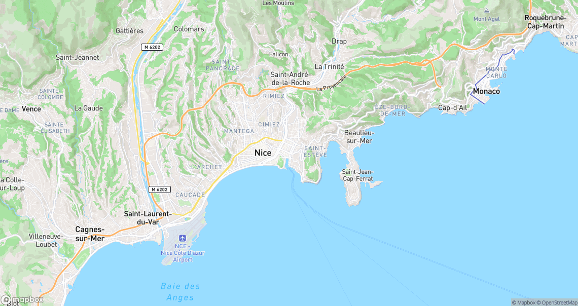 Localisation de la voiture à Nice