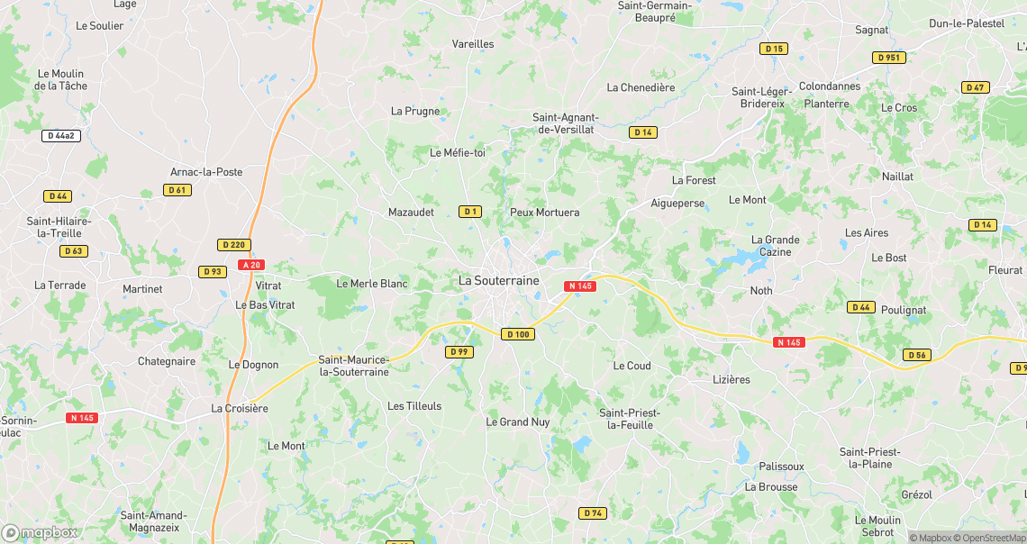 Localisation de la voiture à La Souterraine