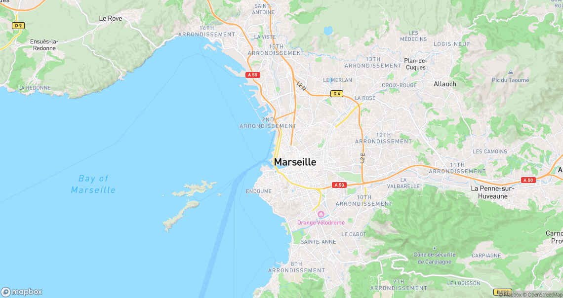 Localisation de la voiture à Marseille