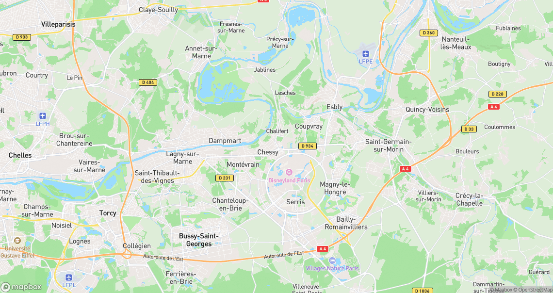 Localisation de la voiture à Chessy