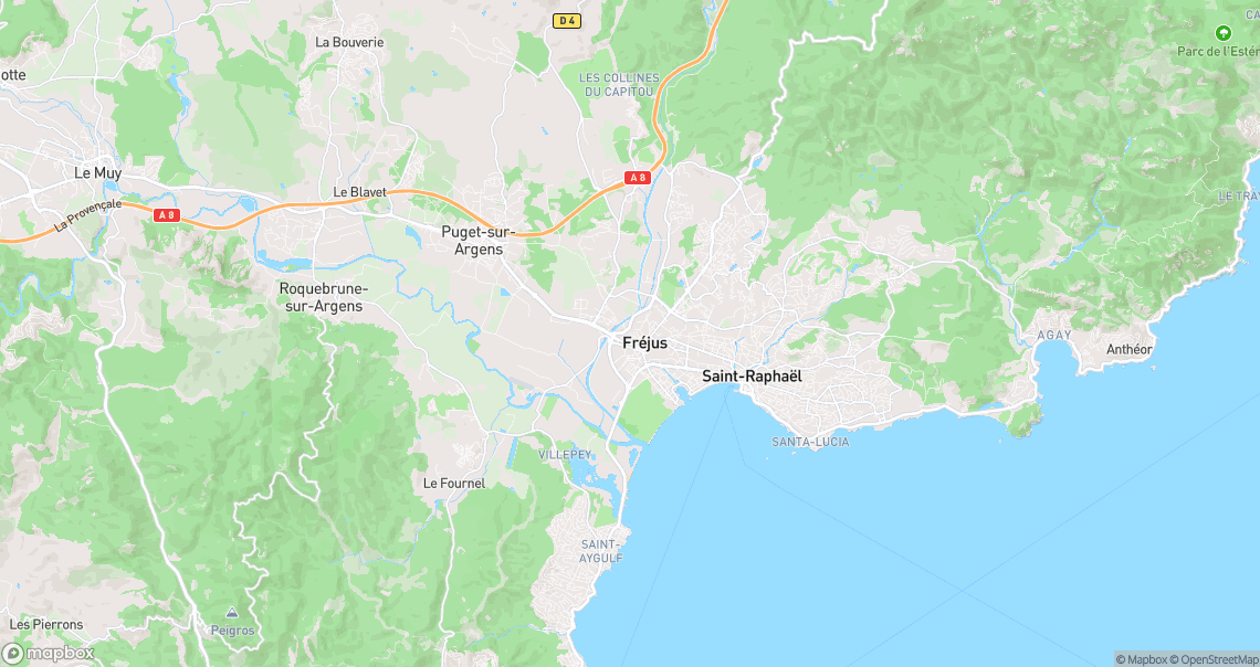 Localisation de la voiture à Fréjus