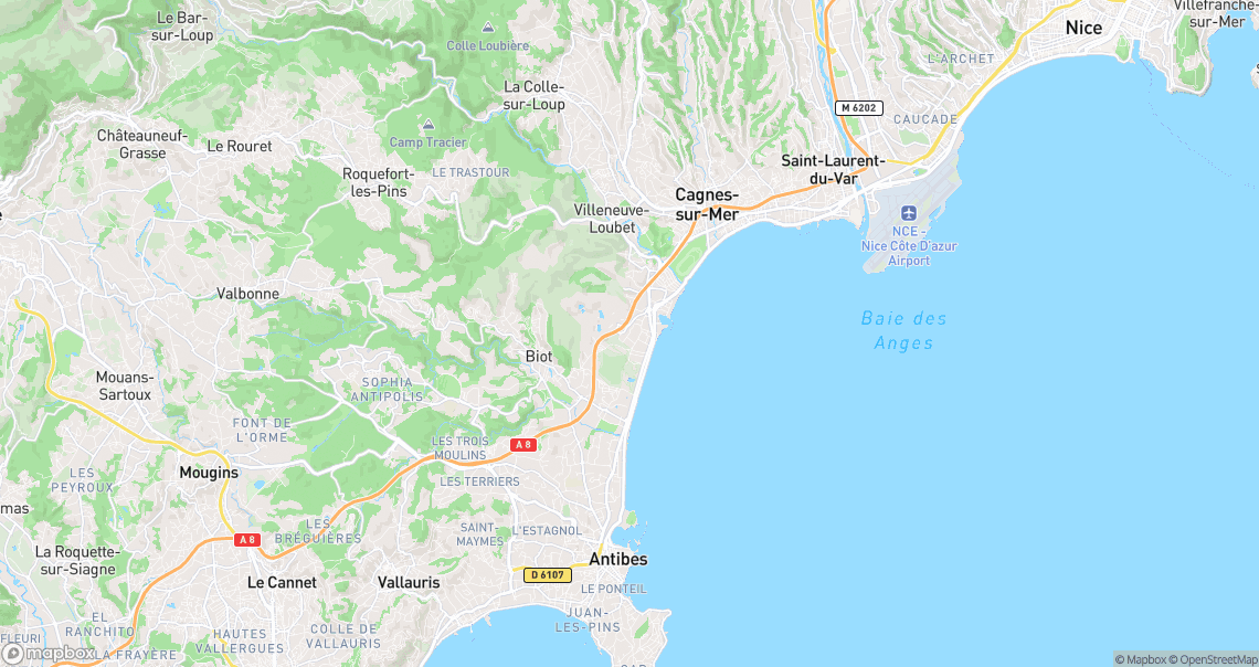 Localisation de la voiture à Villeneuve-Loubet