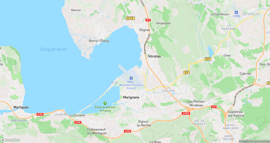 Localisation de la voiture à Marignane