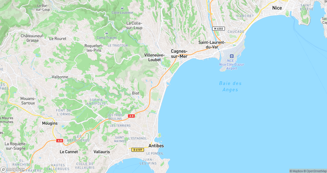 Localisation de la voiture à Villeneuve-Loubet