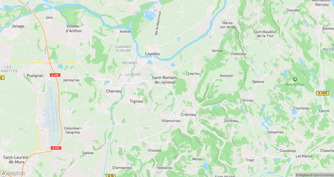 Localisation de la voiture à Saint-Romain-de-Jalionas