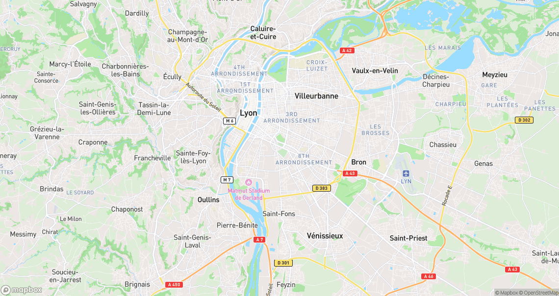 Localisation de la voiture à Lyon