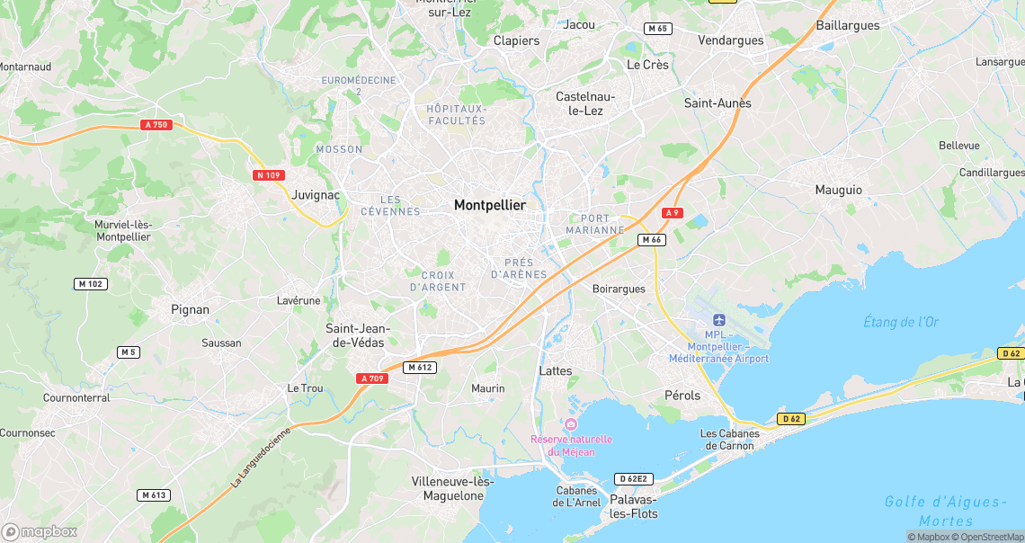 Localisation de la voiture à Montpellier