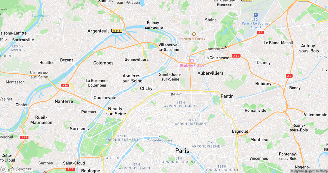 Localisation de la voiture à Saint-Ouen-sur-Seine