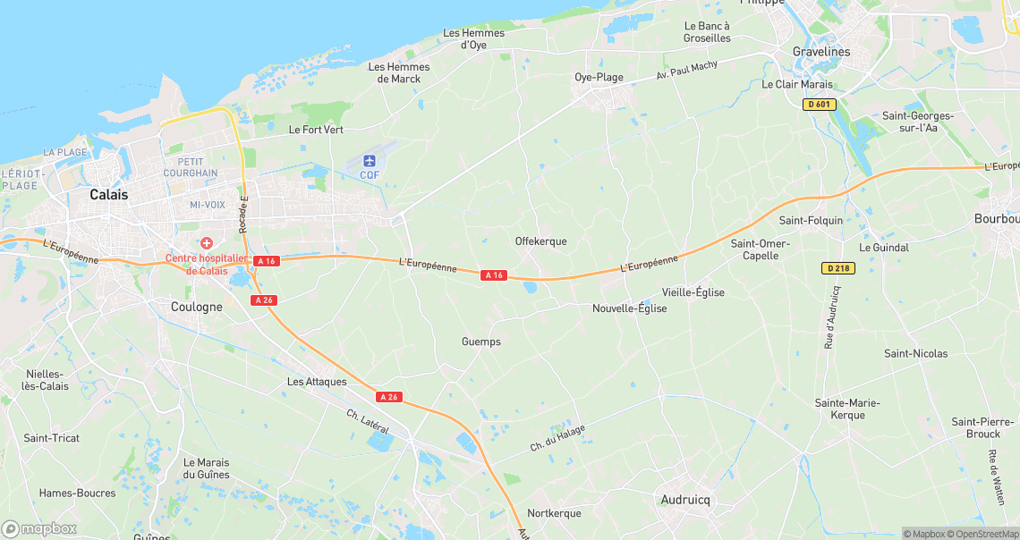 Localisation de la voiture à Offekerque