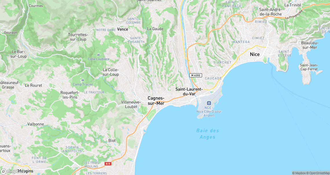 Localisation de la voiture à Cagnes-sur-Mer