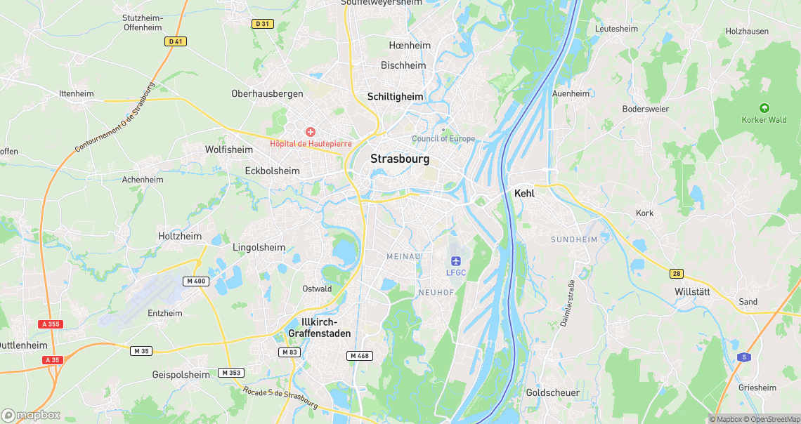 Localisation de la voiture à Strasbourg