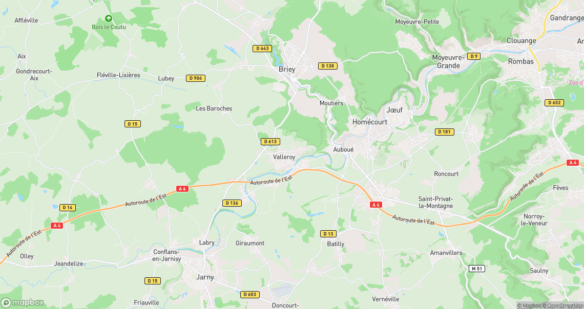 Localisation de la voiture à Valleroy