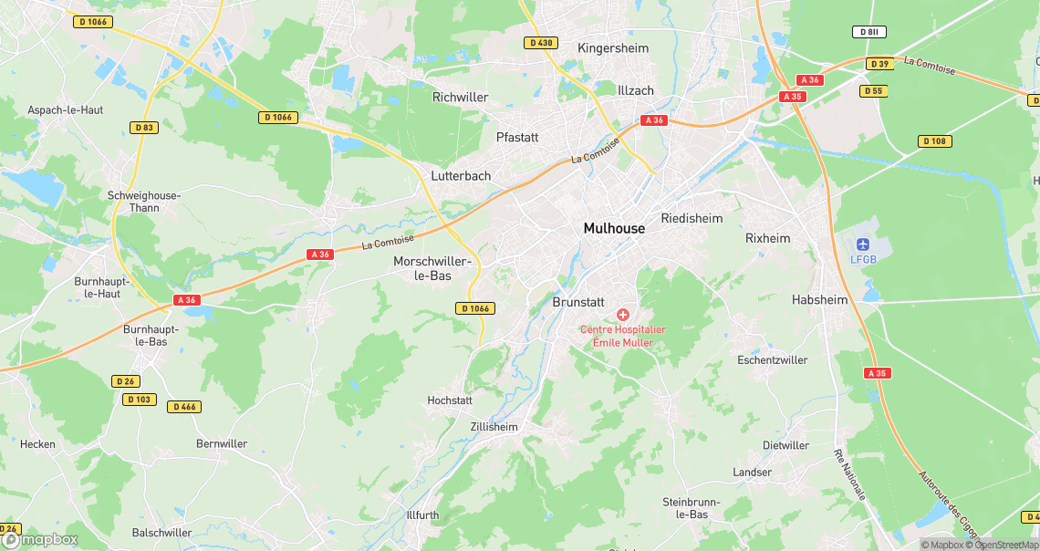 Localisation de la voiture à Mulhouse