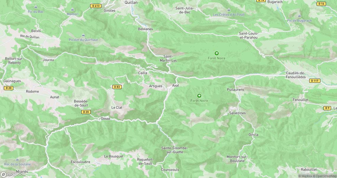 Localisation de la voiture à Axat