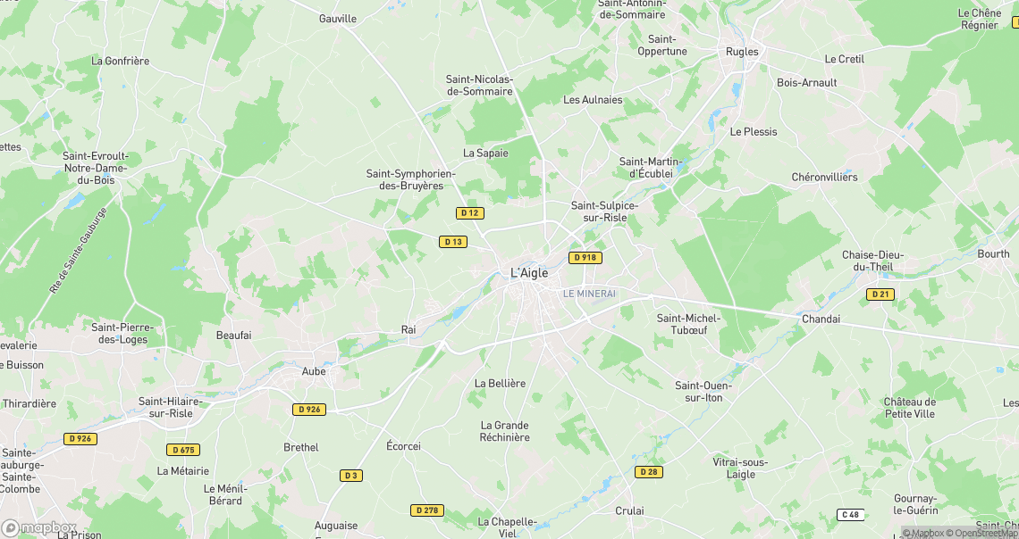 Localisation de la voiture à L'Aigle