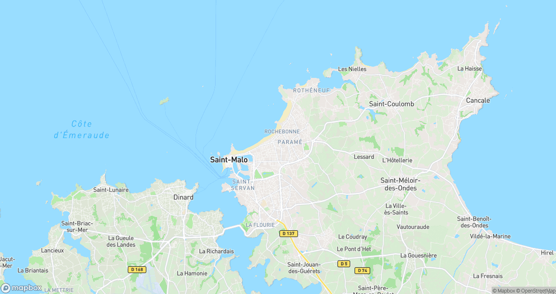 Localisation de la voiture à Saint-Malo