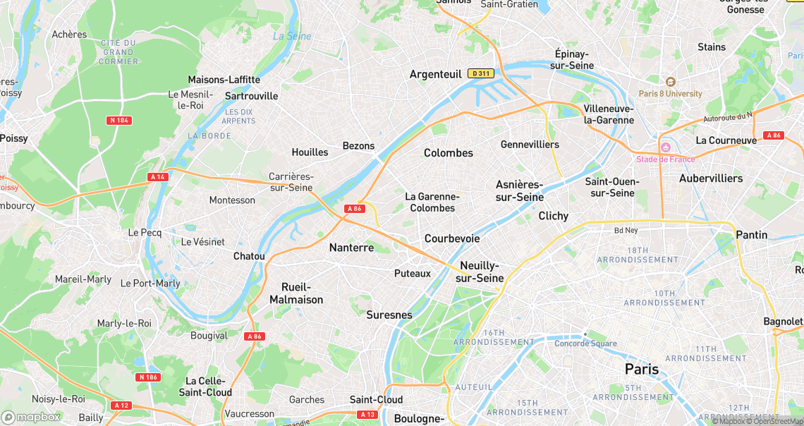 Localisation de la voiture à La Garenne-Colombes