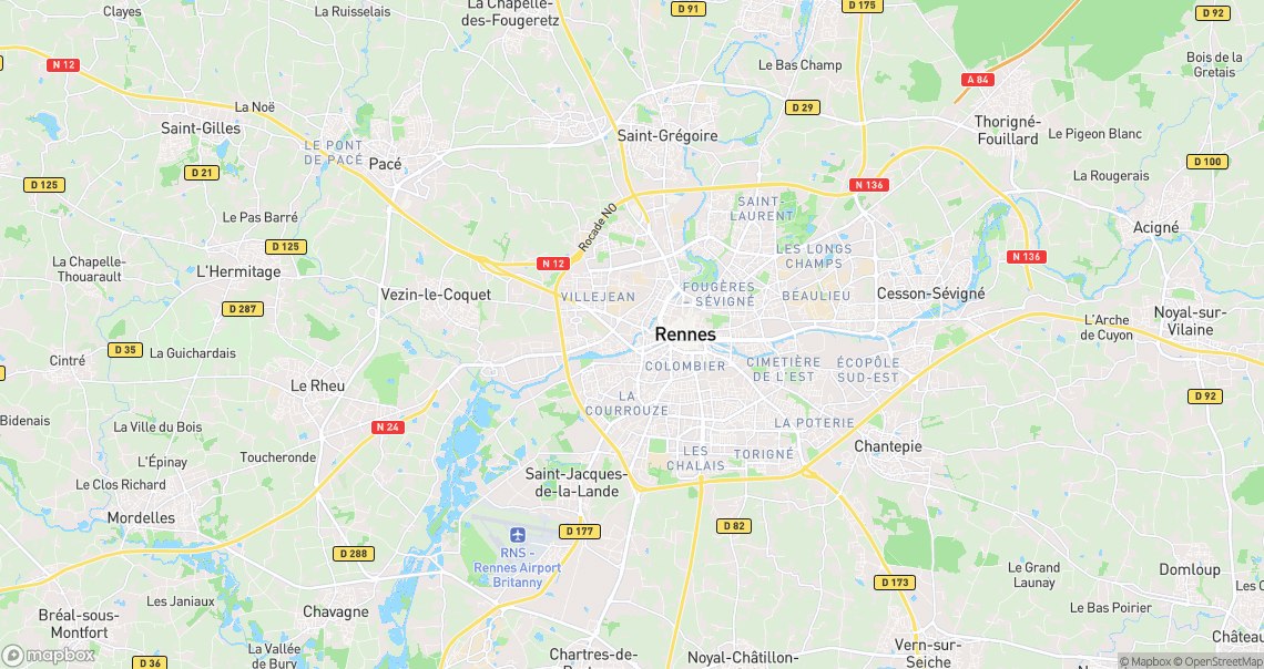 Localisation de la voiture à Rennes