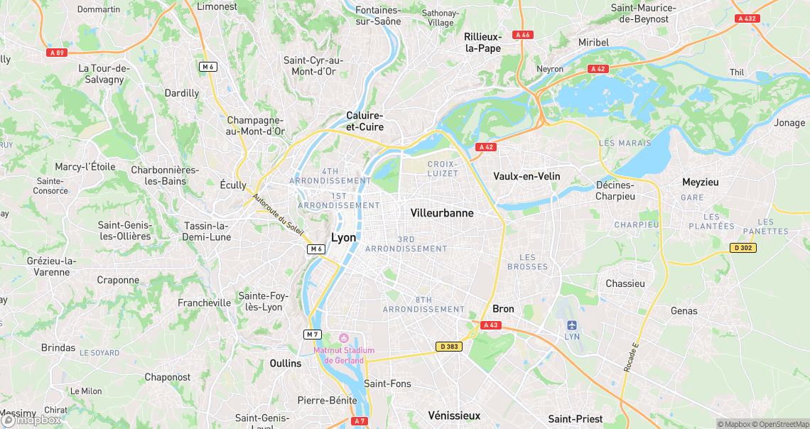 Localisation de la voiture à Lyon